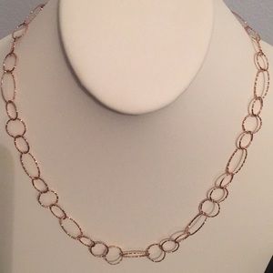 18K Gold over Sterling Silver link Necklace